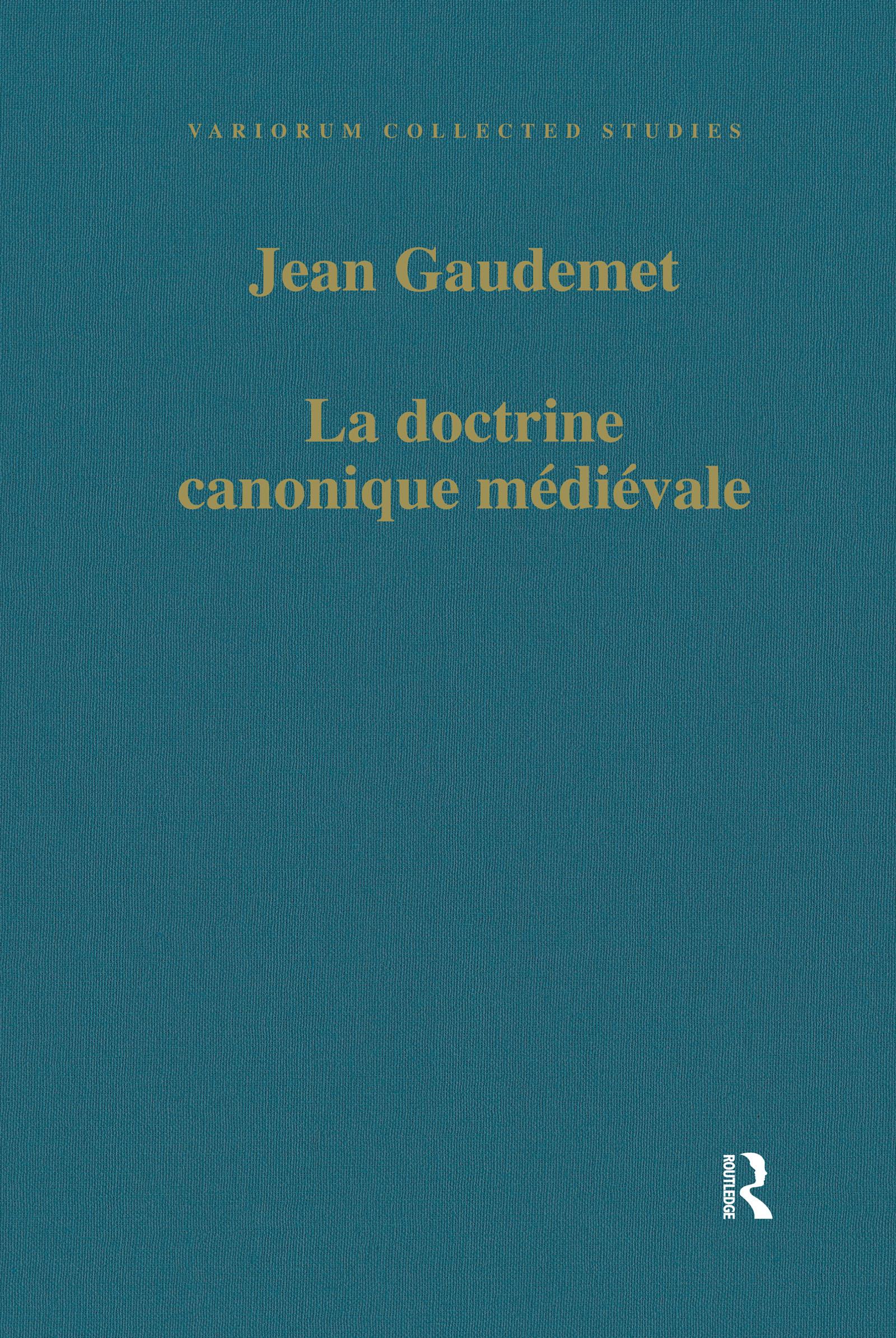 La doctrine canonique médiéval