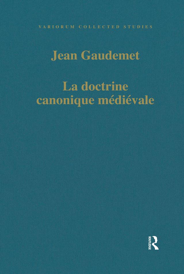 La doctrine canonique médiéval by Jean Gaudemet