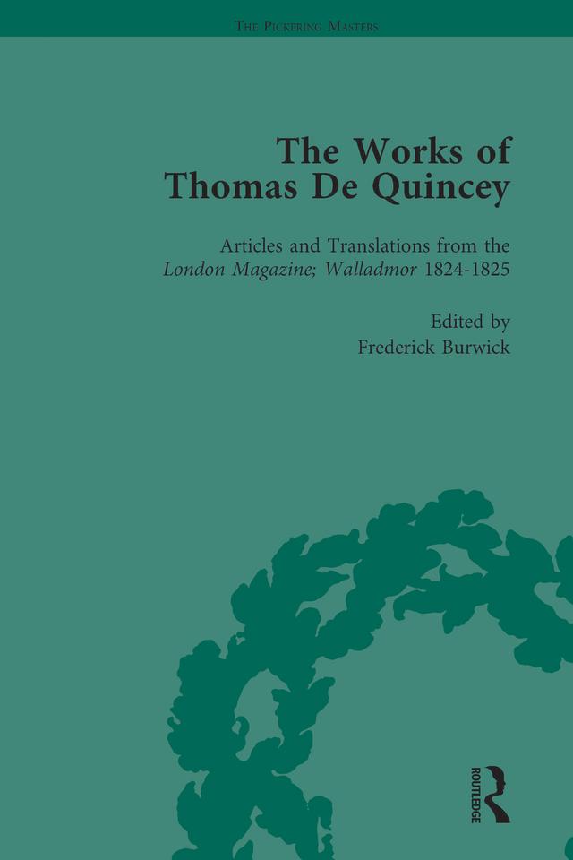 The Works of Thomas De Quincey, Part I Vol 4 by Barry Symonds, Grevel Lindop