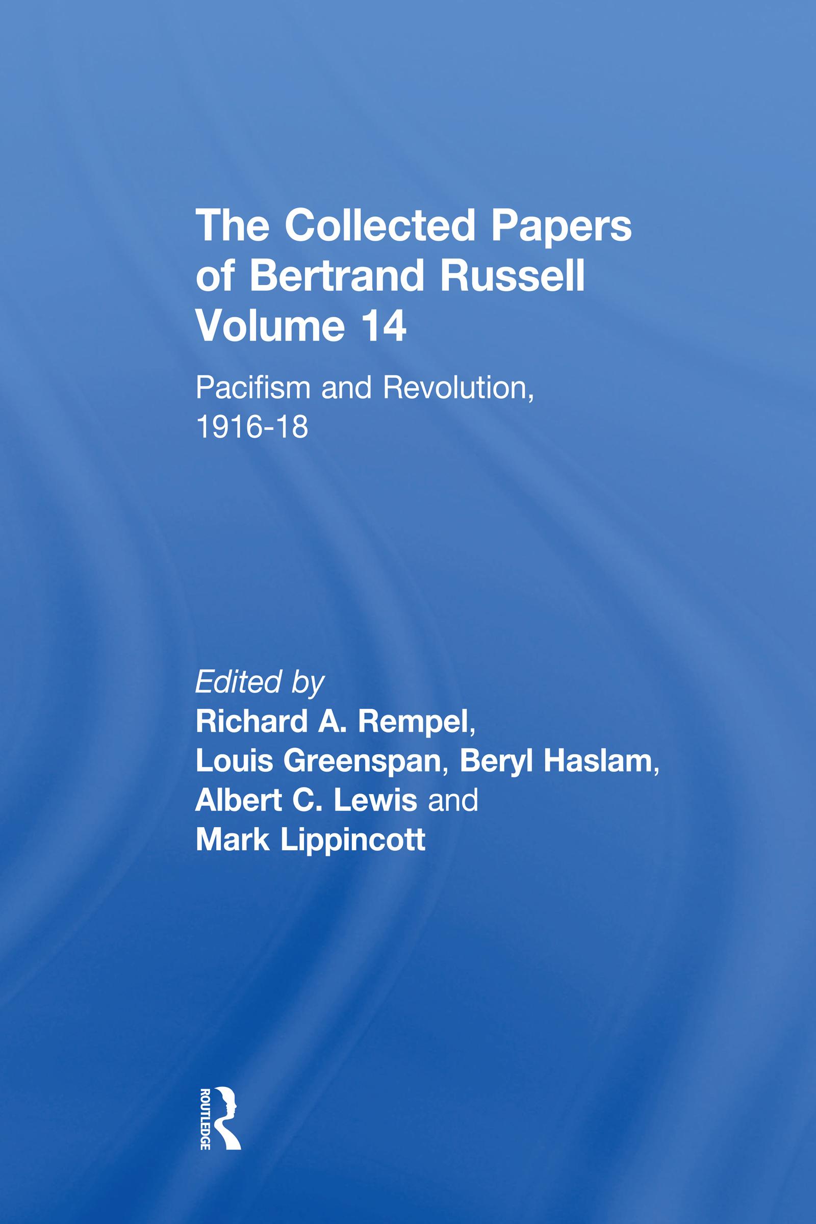 The Collected Papers of Bertrand Russell, Volume 14
