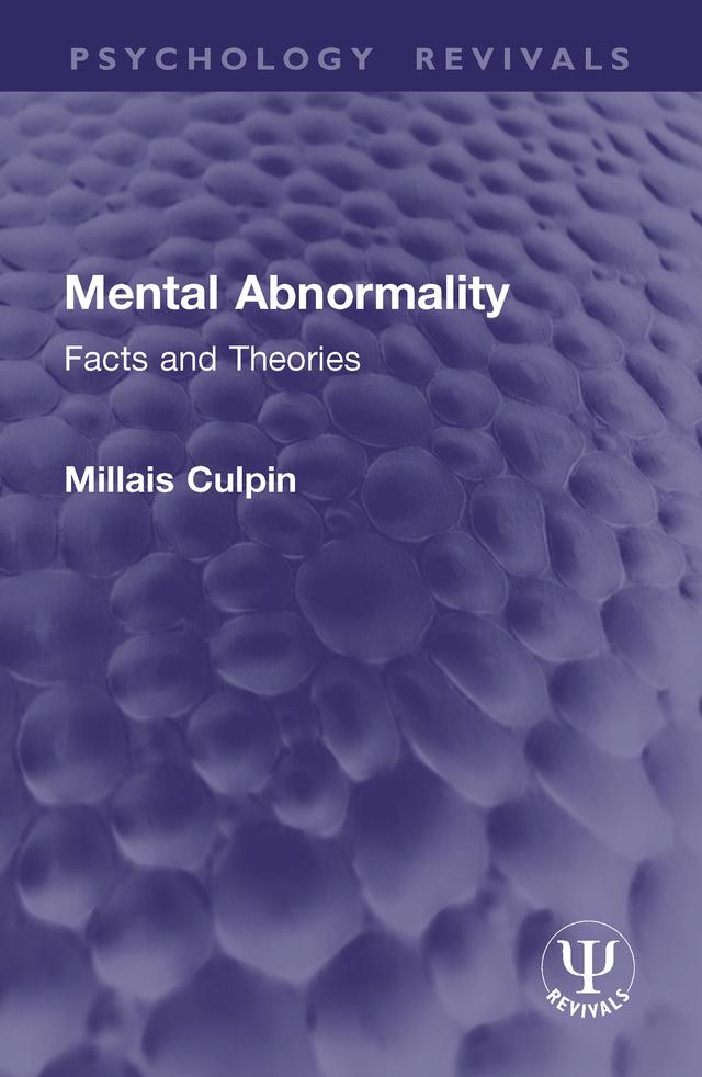 Mental Abnormality by Millais Culpin