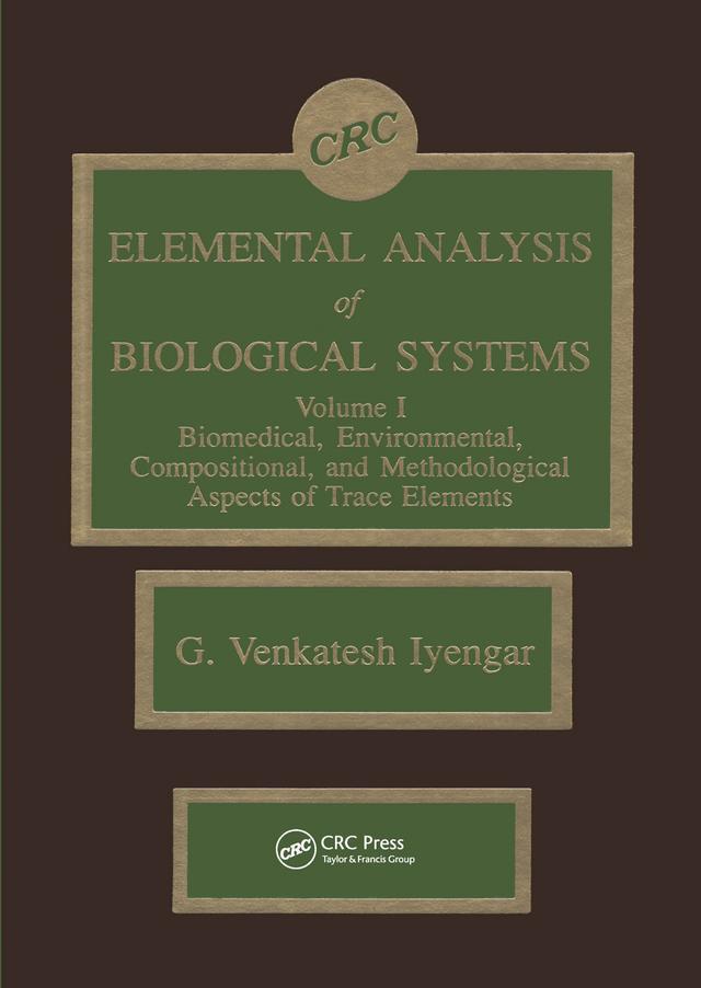 Elemental Analysis of Biological Systems by G. Venkatesh Iyengar