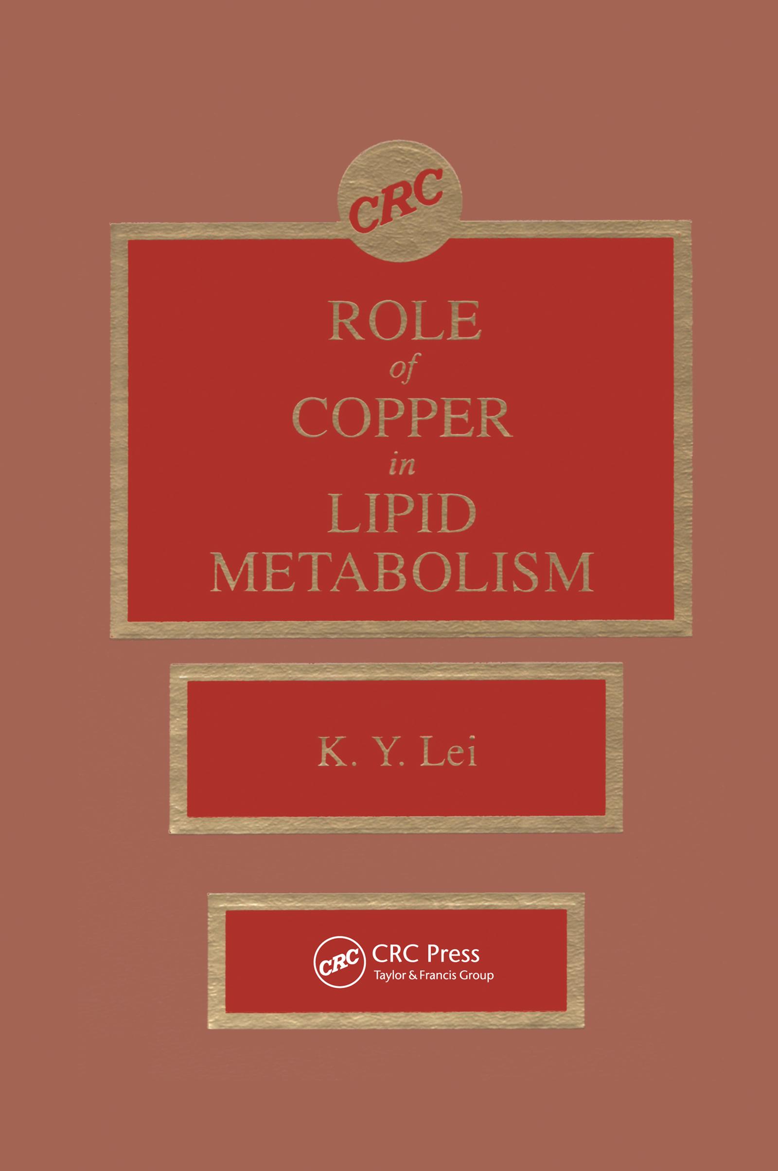 Roles of Copper in Lipid Metabolism