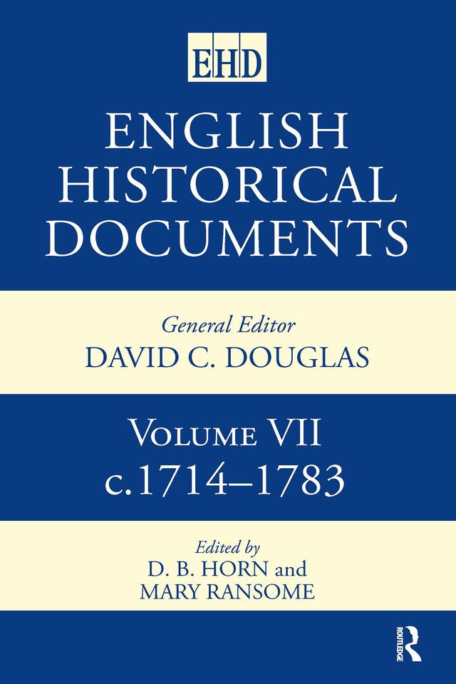 English Historical Documents by D.B. Horn, Mary Ransome