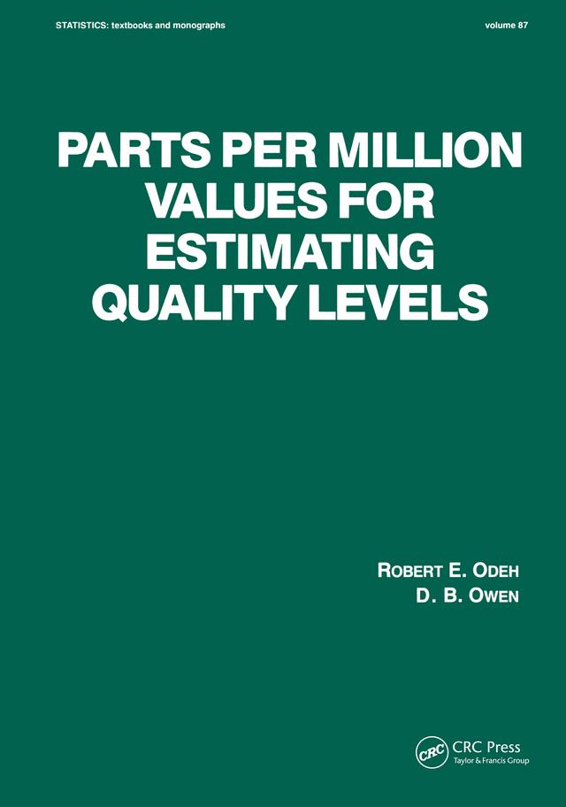 Parts per Million Values for Estimating Quality Levels by R. E. Odeh