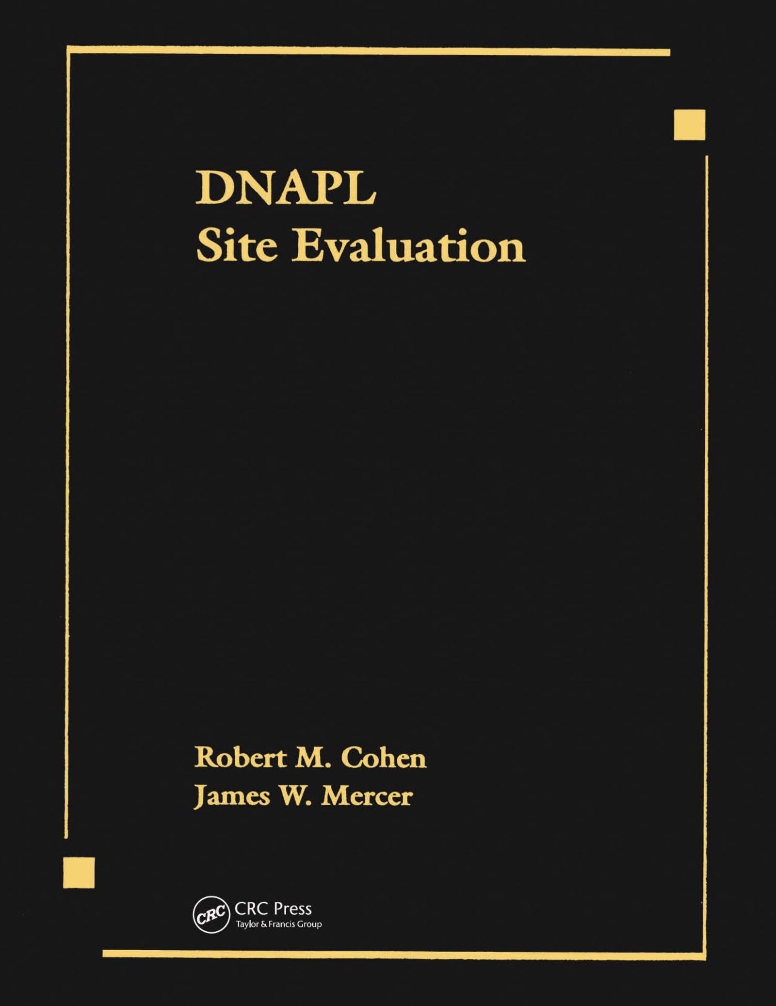 DNAPL Site Evaluation