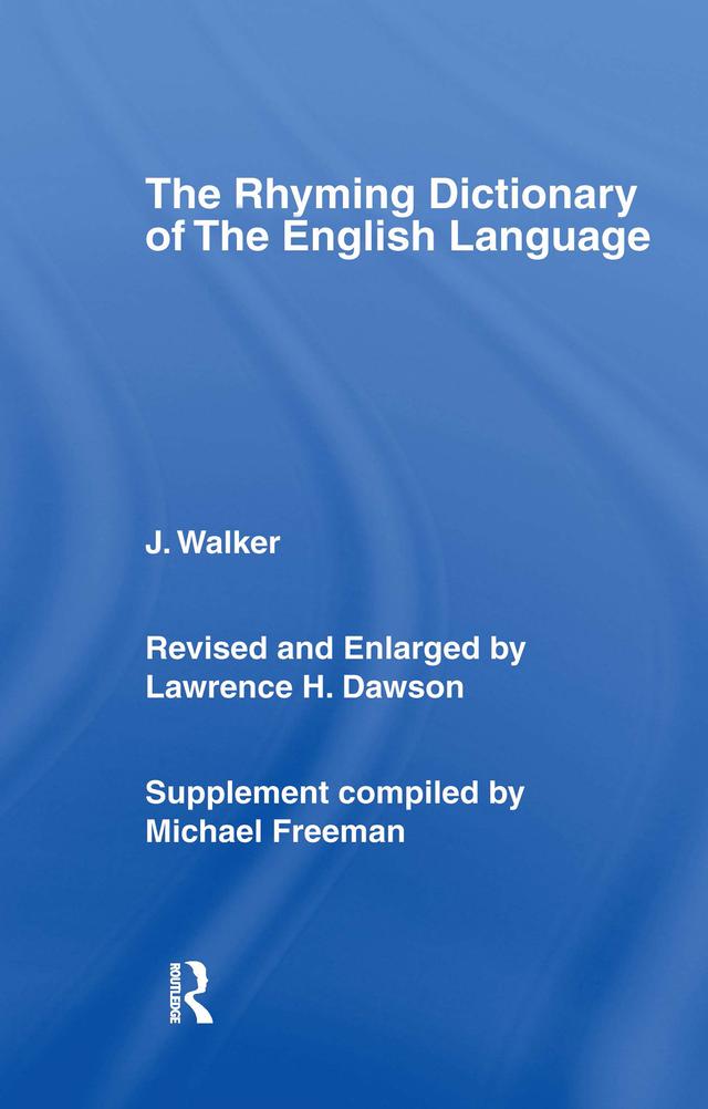 Walker's Rhyming Dictionary of the English Language by J. Walker