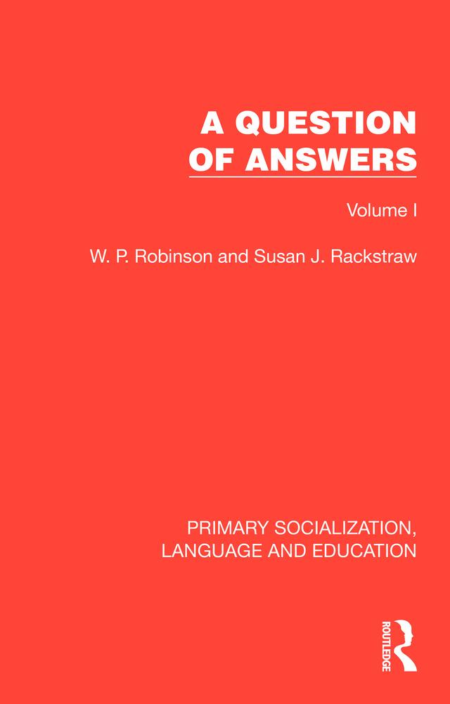 A Question of Answers by Susan J. Rackstraw, W. P. Robinson