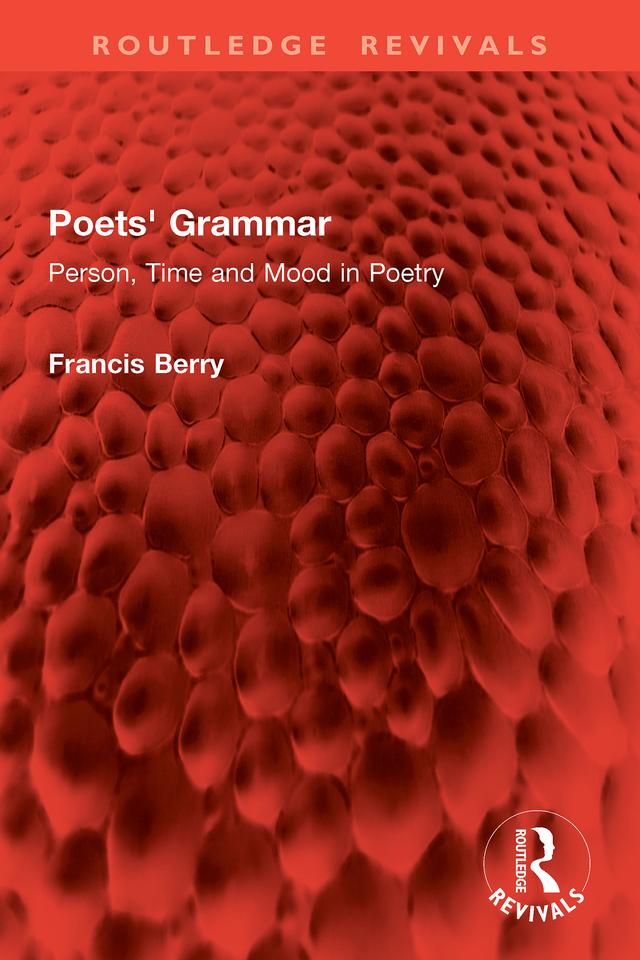 Poets' Grammar by Francis Berry dec'd