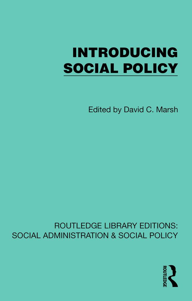 Introducing Social Policy by David C. Marsh