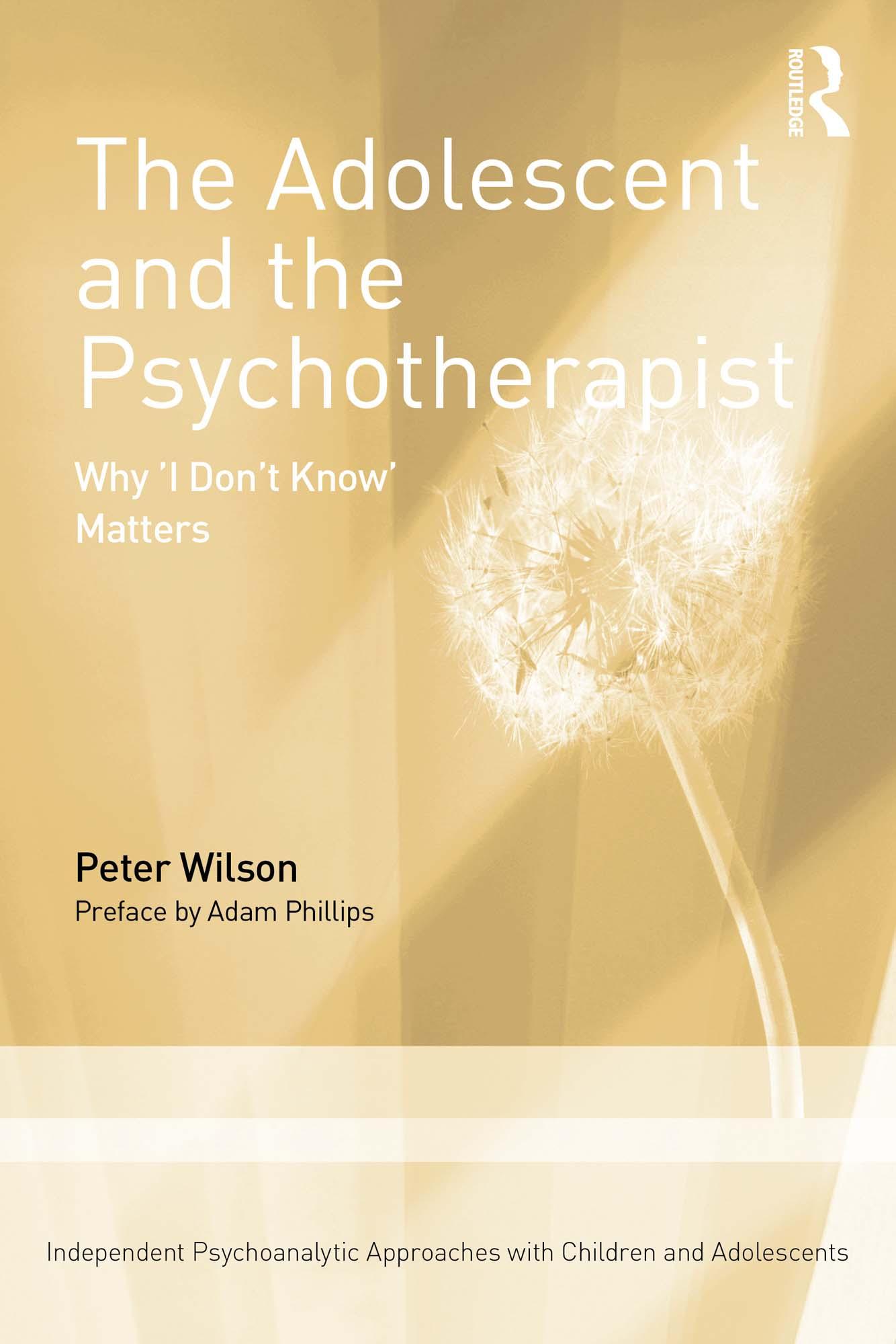 The Adolescent and the Psychotherapist