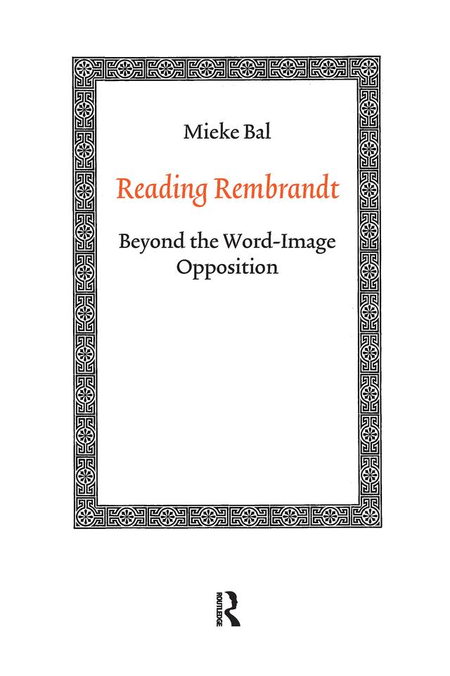 Reading Rembrandt by Mieke Bal