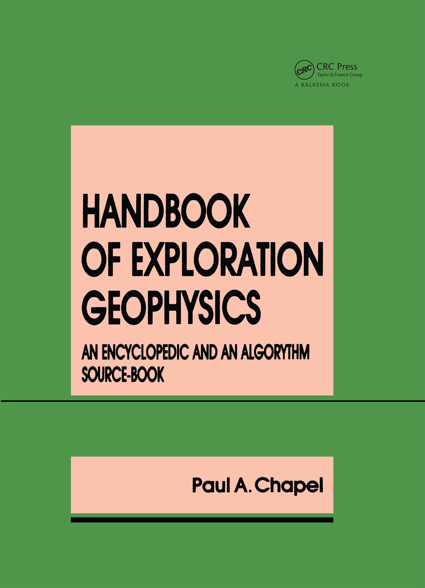 Handbook of Exploration Geophysics