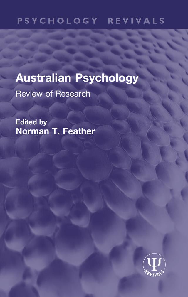 Australian Psychology by Norman T. Feather