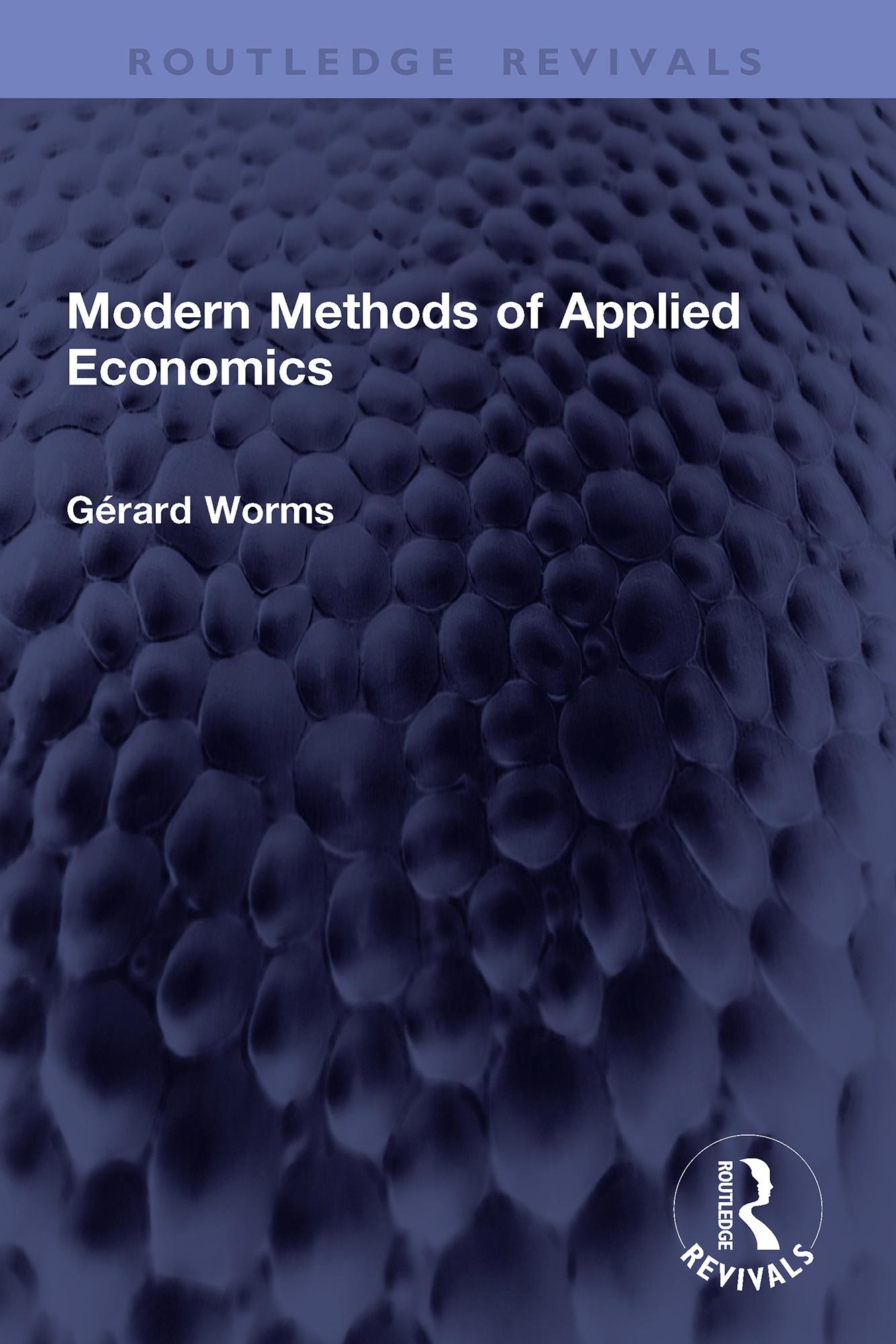 Modern Methods of Applied Economics