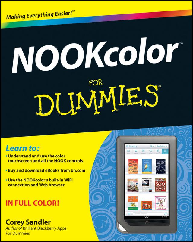 NOOKcolor For Dummies by Corey Sandler