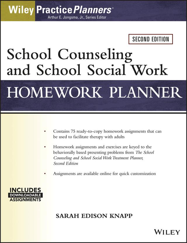 School Counseling and Social Work Homework Planner (W/ Download) by David J. Berghuis, Sarah Edison Knapp