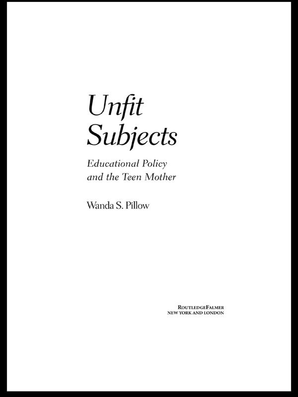 Unfit Subjects by Wanda S. Pillow
