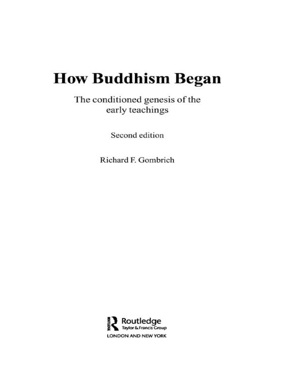 How Buddhism Began
