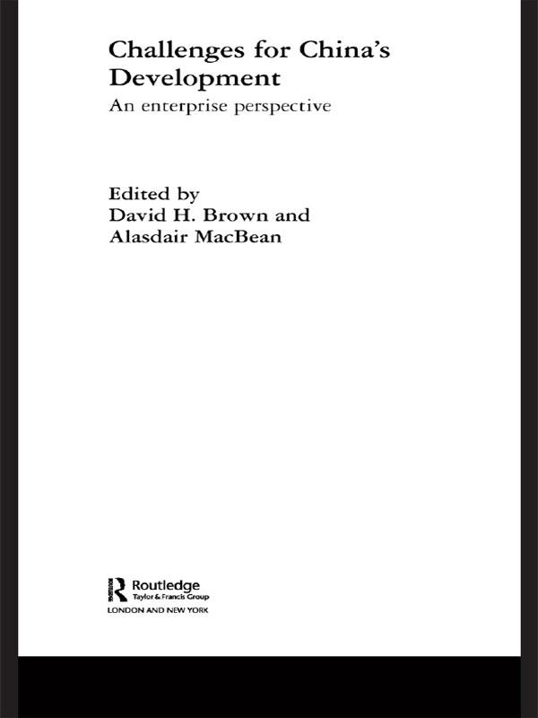 Challenges for China's Development by Alasdair MacBean, David Brown