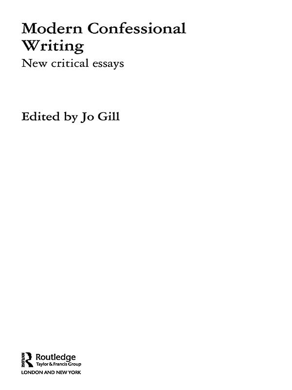 Modern Confessional Writing by Jo Gill