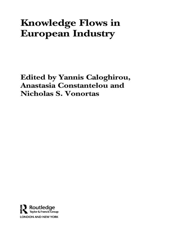 Knowledge Flows in European Industry by Anastasia Constantelou, Nicholas Vonortas, Yannis Caloghirou