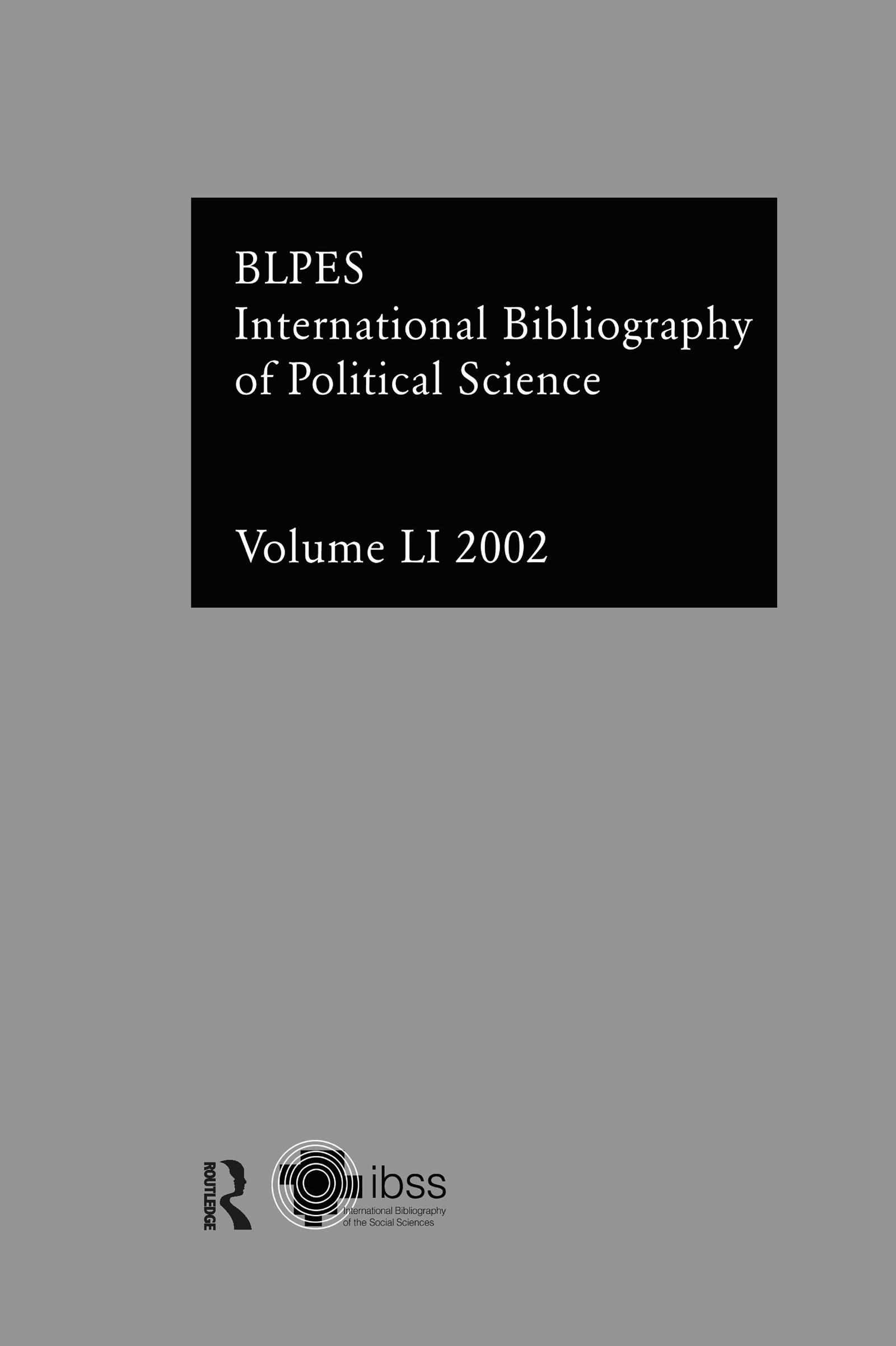 IBSS: Political Science: 2002 Vol.51