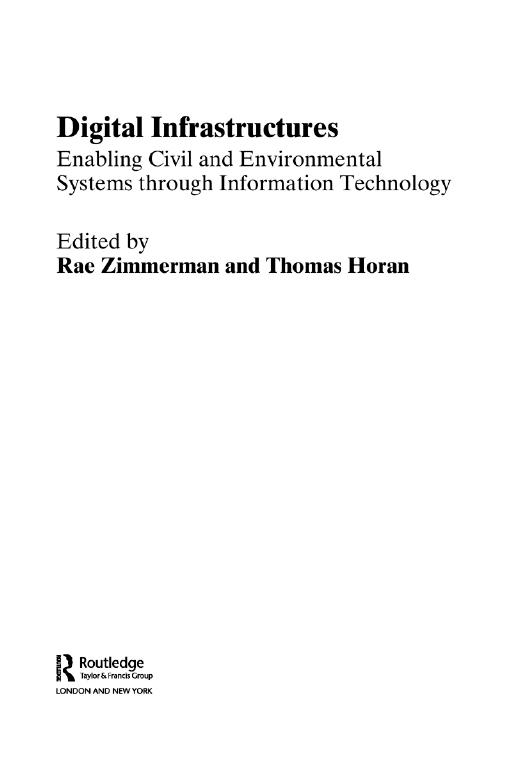 Digital Infrastructures by Rae Zimmerman, Thomas Horan