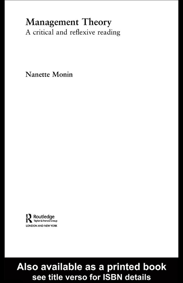 Management Theory by Nanette Monin