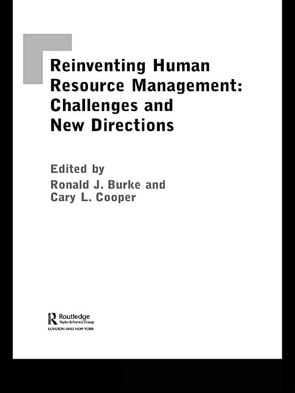Reinventing HRM by Cary L. Cooper, Ronald J. Burke