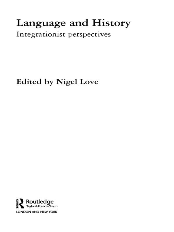 Language and History by Nigel Love