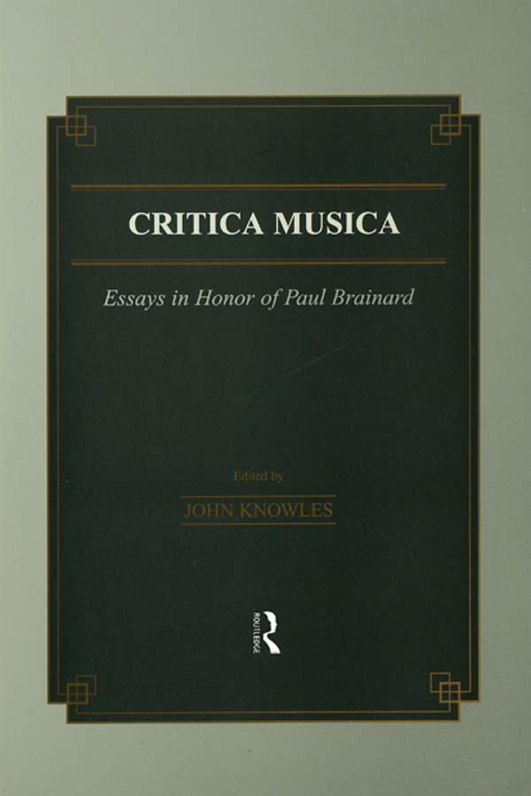 Critica Musica by J. Knowles