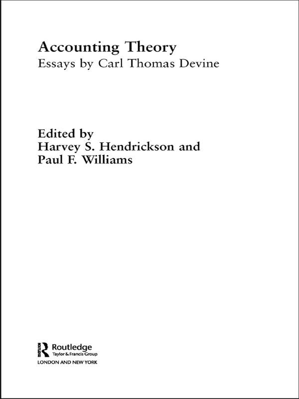 Accounting Theory by Harvey Hendrickson, Paul Williams