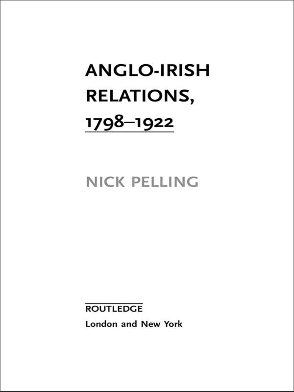 Anglo-Irish Relations by Nick Pelling
