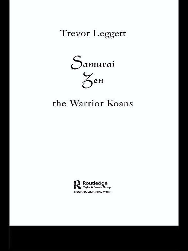 Samurai Zen by Trevor Leggett