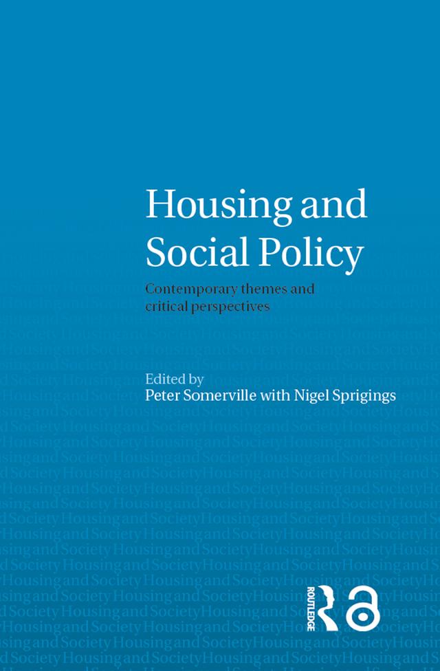 Housing and Social Policy by Nigel Sprigings, Peter Somerville