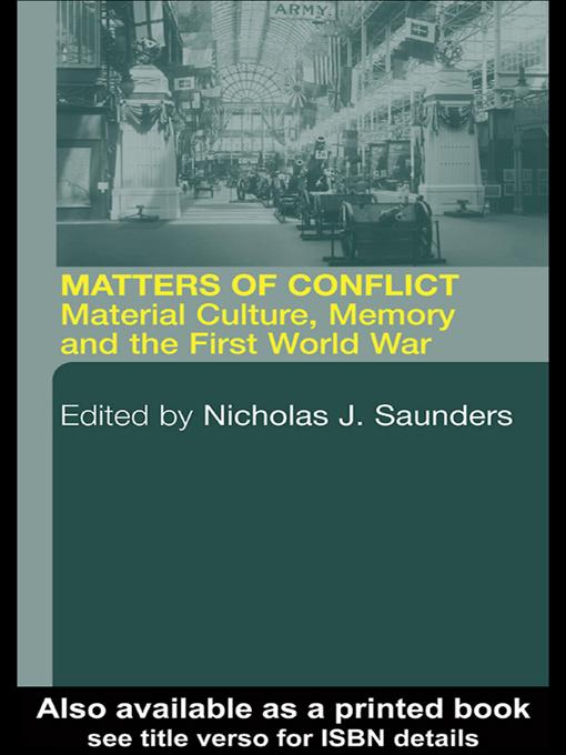 Matters of Conflict by Nicholas J. Saunders