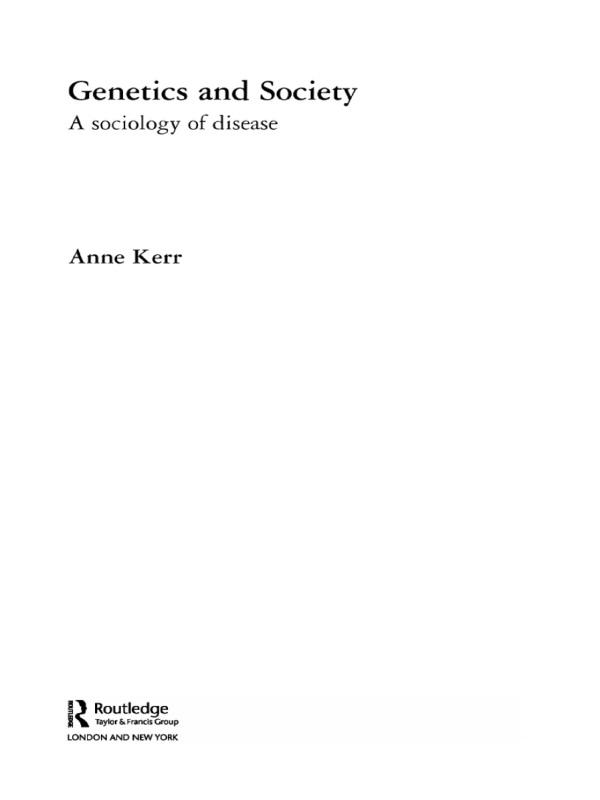 Genetics and Society by Anne Kerr