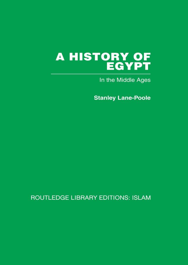 A History of Egypt by Stanley Lane-Poole