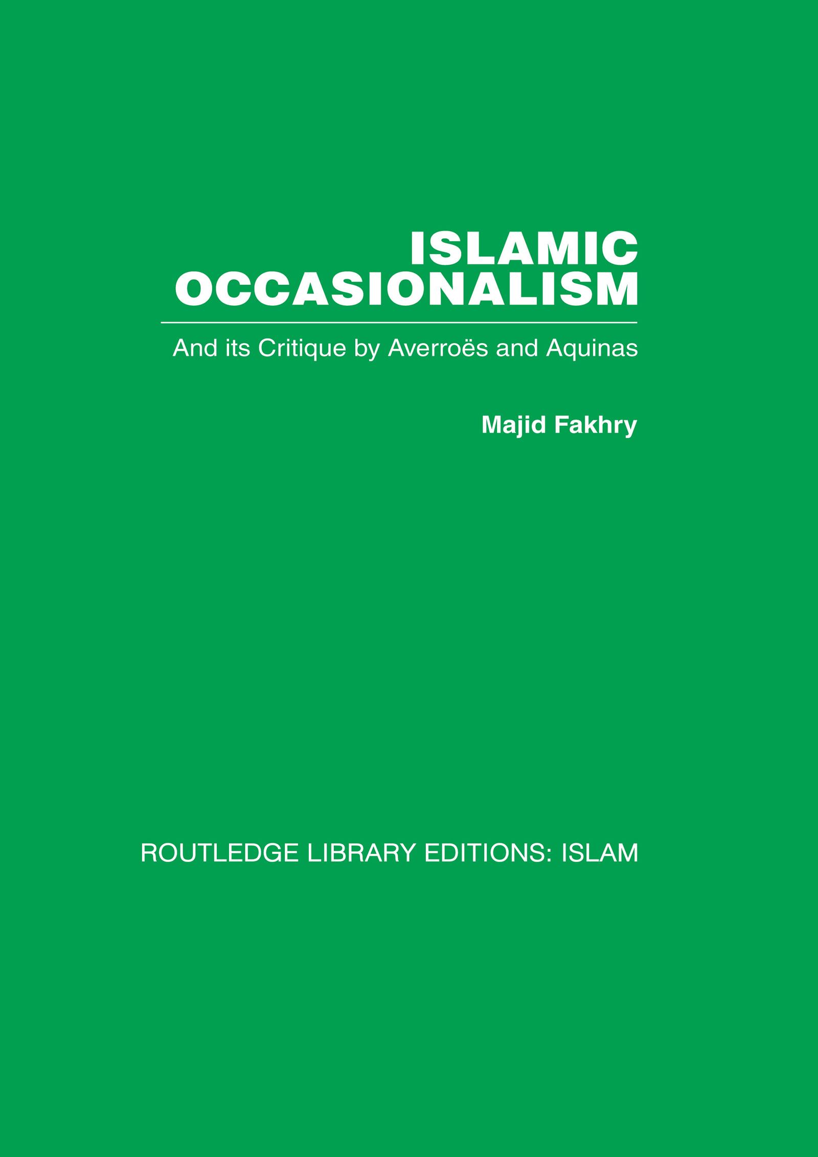 Islamic Occasionalism