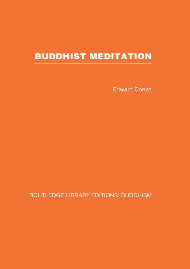 Buddhist Meditation by Edward Conze