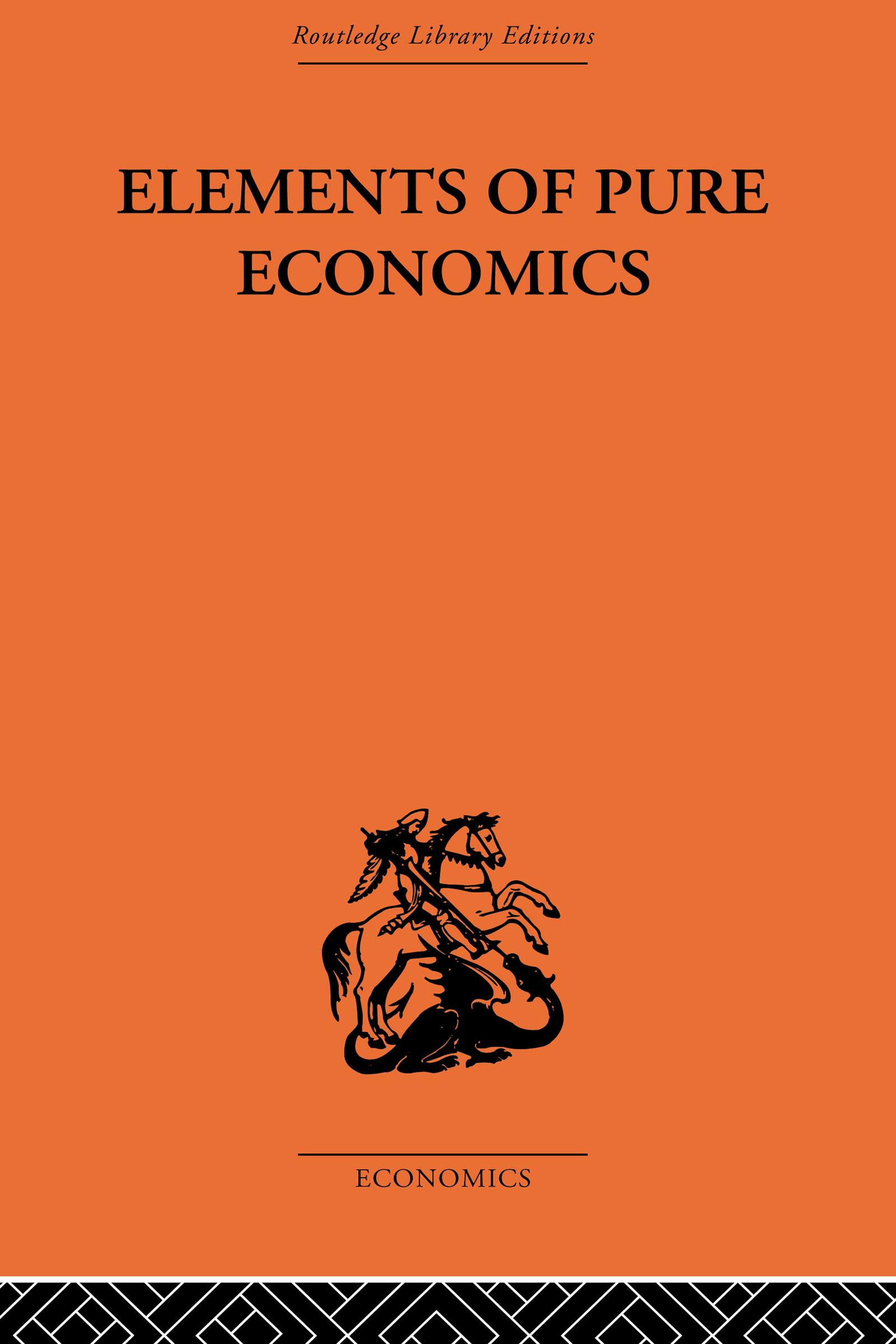Elements of Pure Economics