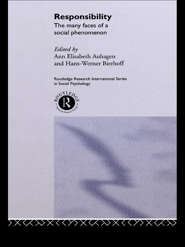 Responsibility by Ann Elisabeth Auhagen, Hans-Werner Bierhoff