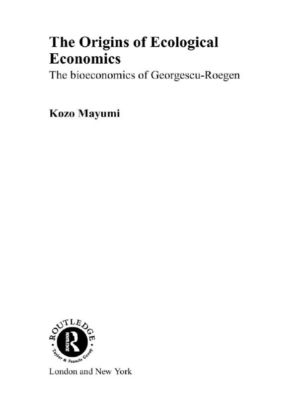 The Origins of Ecological Economics