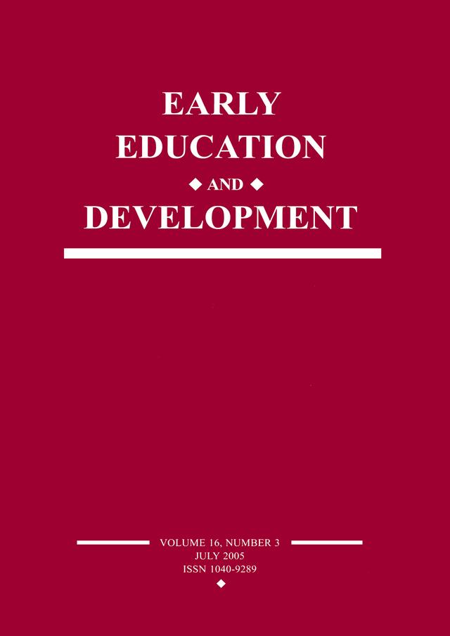 Early Education and Development by Susanne A. Denham