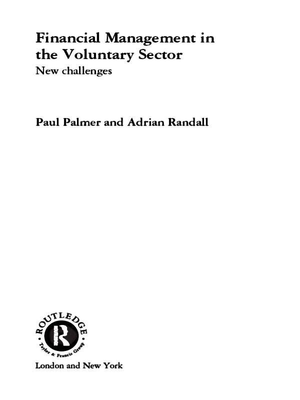 Financial Management in the Voluntary Sector by Adrian Randall, Paul Palmer