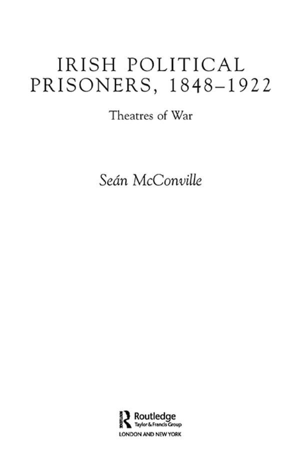 Irish Political Prisoners 1848-1922 by Professor Sean Mcconville