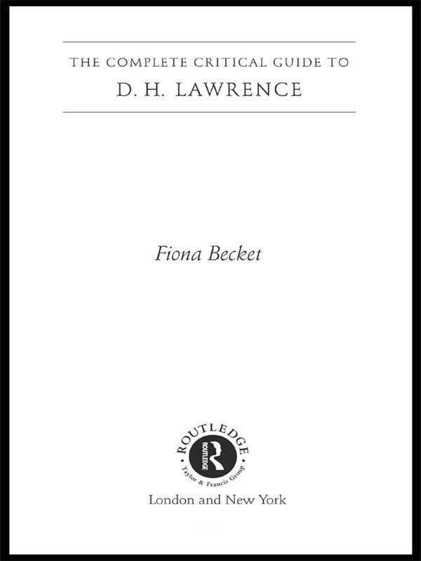 D.H. Lawrence by Fiona Becket
