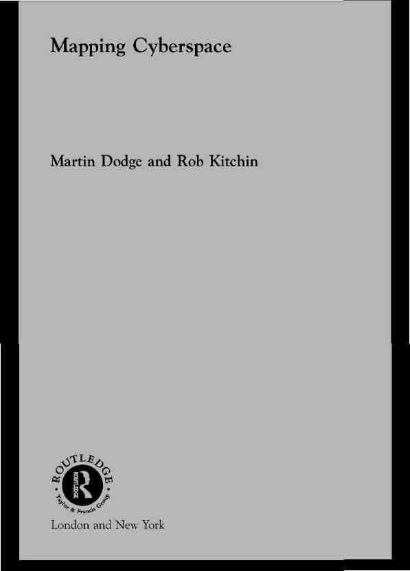 Mapping Cyberspace by Martin Dodge, Rob Kitchin