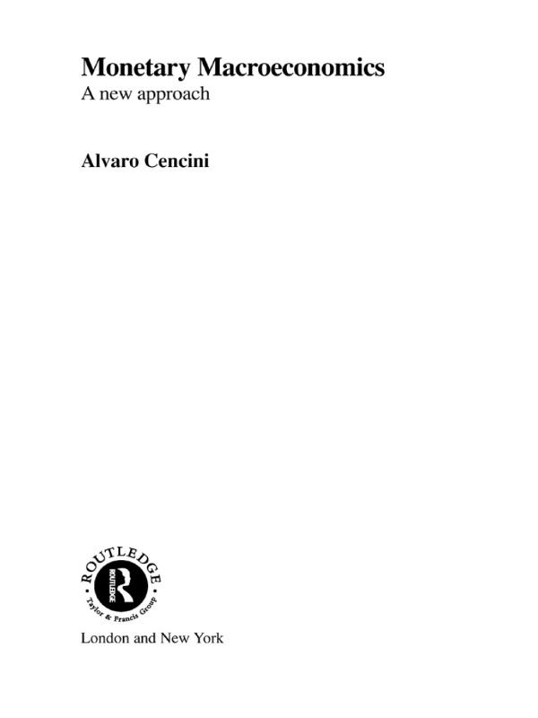 Monetary Macroeconomics by Alvaro Cencini